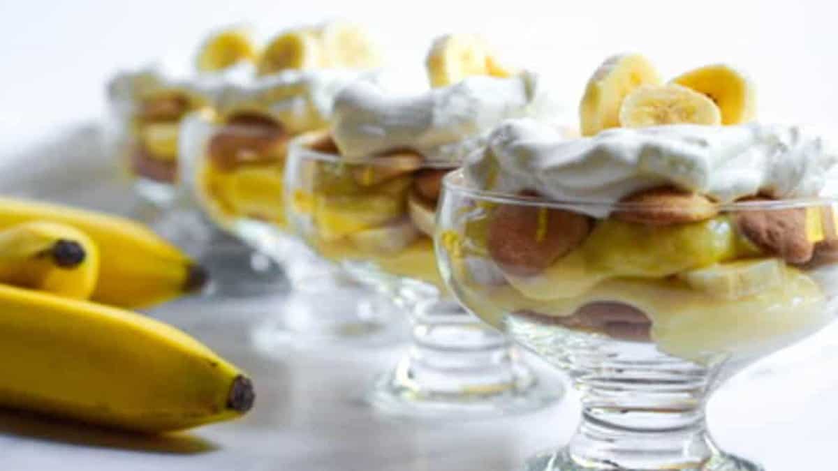 Pudding à la Banane du Sud avec Pudding Instantané.