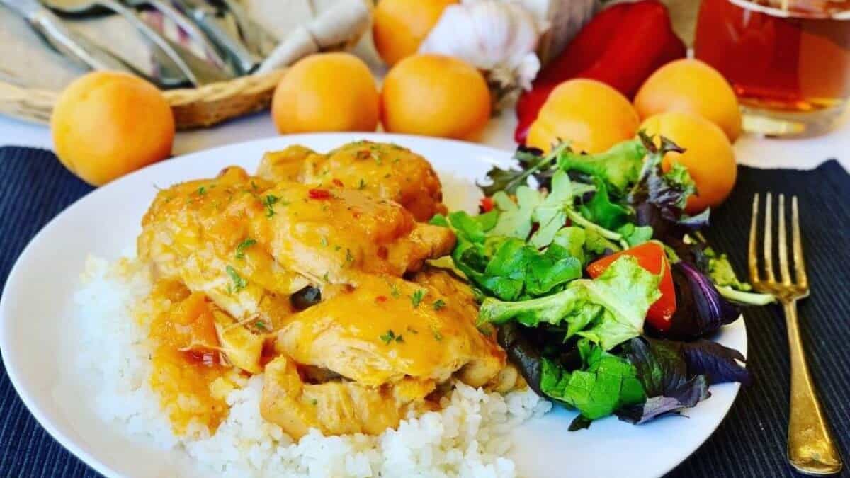 Poulet abricot à la mijoteuse.